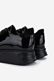 Valmenti Erkek Hakiki Deri Siyah Rugan Sneakers & Spor Ayakkabı 771 35110 ERK AYK Y25 SIYAH RGN