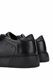Tamer Tanca Kadın Deri/Tekstil Siyah Sneakers & Spor Ayakkabı 1145 1609 BN AYK Y25 SIYAH