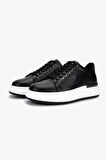 Valmenti Erkek Hakiki Deri Siyah Sneakers & Spor Ayakkabı 381 VAL-19669 ERK AYK Y25 SIYAH
