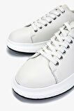 Valmenti Erkek Hakiki Deri Beyaz Sneakers & Spor Ayakkabı 381 VAL-19669 ERK AYK Y25 BEYAZ