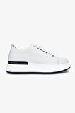 Valmenti Erkek Hakiki Deri Beyaz Sneakers & Spor Ayakkabı 381 VAL-19669 ERK AYK Y25 BEYAZ