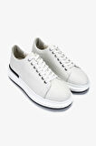 Valmenti Erkek Hakiki Deri Beyaz Sneakers & Spor Ayakkabı 381 VAL-19669 ERK AYK Y25 BEYAZ