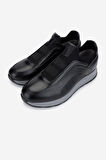 Valmenti Erkek Hakiki Deri Siyah Sneakers & Spor Ayakkabı 383 VAL-6094 ERK AYK Y25 SIYAH SLVR