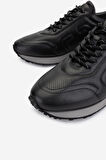 Valmenti Erkek Hakiki Deri Siyah Sneakers & Spor Ayakkabı 383 VAL-5960 ERK AYK Y25 SIYAH SLVR