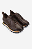 Valmenti Erkek Hakiki Deri Kahverengi Sneakers & Spor Ayakkabı 383 VAL-4516 ERK AYK Y25 KAHVE DR