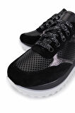 Tamer Tanca Kadın Hakiki Deri Siyah Süet Sneakers & Spor Ayakkabı 775 383 BN AYK Y25 SYH SUET/DR