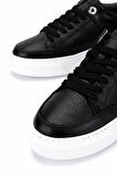 Tamer Tanca Kadın Hakiki Deri Siyah Floter Sneakers & Spor Ayakkabı 04 503 BN AYK Y25 SIYAH FLTR