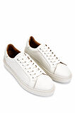 Tamer Tanca Erkek Hakiki Deri Beyaz Sneakers & Spor Ayakkabı 1149 ENVIE ERK AYK Y25 BEYAZ DR