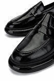 Tamer Tanca Erkek Hakiki Deri Siyah Açma Loafer Ayakkabı 756 13081 ERK AYK Y25 SIYAH ACMA