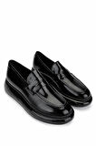 Tamer Tanca Erkek Hakiki Deri Siyah Açma Loafer Ayakkabı 756 13081 ERK AYK Y25 SIYAH ACMA