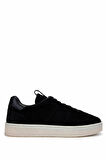 Tamer Tanca Erkek Hakiki Deri Siyah Süet Sneakers & Spor Ayakkabı 1111 4411 ERK AYK Y25 SIYAH SUET