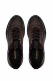 Tamer Tanca Erkek Hakiki Deri Sneakers & Spor Ayakkabı 298 3138-2527 ERK AYK SK25-26 KAHVE SLVR ALKL