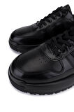 Tamer Tanca Erkek Hakiki Deri Siyah Sneakers & Spor Ayakkabı 298 3202-1626 ERK AYK SK25-26 SYH/SYH ACMA