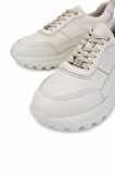 Tamer Tanca Erkek Hakiki Deri Beyaz Sneakers & Spor Ayakkabı 298 3160-30219 ERK AYK SK25-26 KIRIK BEYAZ