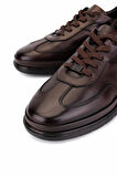 Tamer Tanca Erkek Hakiki Deri Kahverengi Casual Ayakkabı 298 3016-56603 ERK AYK SK25-26 KAHVE SLVR ALKL