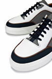Tamer Tanca Erkek Hakiki Deri Beyaz Sneakers & Spor Ayakkabı 1092 202501 ERK AYK Y25 BYZ FLTR/LACI MT/GRI