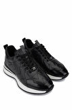 Tamer Tanca Erkek Hakiki Deri Siyah Deri Sneakers & Spor Ayakkabı 381 22364 ERK AYK SK25-26 SIYAH DR