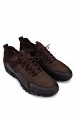 Tamer Tanca Erkek Hakiki Deri Kahverengi Nubuk Sneakers & Spor Ayakkabı 381 10312 ERK AYK SK25-26 KAHVE NBK