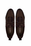 Tamer Tanca Erkek Hakiki Deri Kahverengi Nubuk Sneakers & Spor Ayakkabı 381 10312 ERK AYK SK25-26 KAHVE NBK