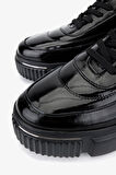 Valmenti Erkek Hakiki Deri Siyah Rugan Sneakers & Spor Ayakkabı 381 22035 ERK AYK SK25-26 SIYAH KRSK RGN