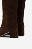 Valmenti Kadın Hakiki Deri Kahverengi Topuklu Çizme 1154 3217 BN CZM SK25-26 CASTAGNO