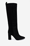 Valmenti Kadın Hakiki Deri Siyah Topuklu Çizme 1154 863 BN CZM SK25-26 NERO