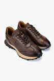 Valmenti Erkek Hakiki Deri Kahverengi Sneakers & Spor Ayakkabı 383 6400 ERK AYK Y25 KHV SLVR/KHV FLTR
