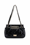 Tamer Tanca Kadın Suni Deri Siyah Omuz Çanta 921 27155 BN CNT SK25-26 SIYAH