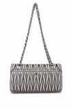 Tamer Tanca Kadın Suni Deri Metalik Omuz Çanta 921 27123 BN CNT SK25-26 PEWTER