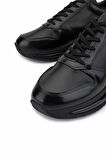 Tamer Tanca Erkek Hakiki Deri Siyah Sneakers & Spor Ayakkabı 1145 1504 ERK AYK SK25-26 SIYAH