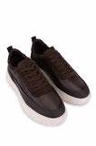 Tamer Tanca Erkek Hakiki Deri Kahverengi Sneakers & Spor Ayakkabı 1093 1560 ERK AYK SK25-26 KAHVE