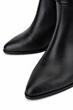 Tamer Tanca Kadın Hakiki Deri Siyah Topuklu Çizme 1074 2274 BN CZM SK25-26 SIYAH DERI