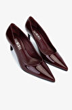Valmenti Kadın Hakiki Deri Bordo Topuklu Ayakkabı 492 55668 BN AYK SK25-26 BORDO RUGAN