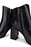 Tamer Tanca Kadın Hakiki Deri Siyah Topuklu Bot 492 50559 BN BOT SK25-26 SIYAH DERI