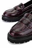 Tamer Tanca Kadın Hakiki Deri Bordo Loafer Ayakkabı 922 26102202 BN AYK SK25-26 BORDO BM