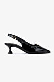 Valmenti Kadın Hakiki Deri Siyah Rugan Comfort Ayakkabı 611 H51005 BN AYK SK25-26 BLACK VERNICE
