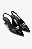 Valmenti Kadın Hakiki Deri Siyah Rugan Comfort Ayakkabı 611 H51005 BN AYK SK25-26 BLACK VERNICE