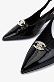 Valmenti Kadın Hakiki Deri Siyah Rugan Comfort Ayakkabı 611 H51005 BN AYK SK25-26 BLACK VERNICE