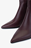 Valmenti Kadın Hakiki Deri Bordo Topuklu Bot 1135 0602 BN BOT SK25-26 BORDO DERI