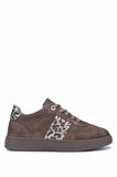Tamer Tanca Kadın Hakiki Deri Kahverengi Sneakers & Spor Ayakkabı 849 210702 BN AYK SK25-26 SUGERO SUET/ALTIN YLN