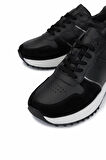 Tamer Tanca Kadın Hakiki Deri Siyah Süet Sneakers & Spor Ayakkabı 258 3482 BN AYK SK25-26 SYH SUET/DR/ANT
