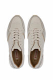 Tamer Tanca Kadın Hakiki Deri Bej Süet Sneakers & Spor Ayakkabı 258 3482 BN AYK SK25-26 BEJ SUET/DR/GOLD
