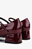 Valmenti Kadın Suni Deri Bordo Rugan Topuklu Ayakkabı 1073 26V81 BN AYK SK25-26 BORDO RGN