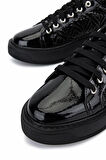 Tamer Tanca Kadın Suni Deri Siyah Rugan Sneakers & Spor Ayakkabı 817 9878 BN AYK SK25-26 SIYAH RGN