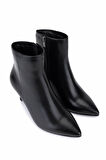 Tamer Tanca Kadın Hakiki Deri Siyah Deri Topuklu Bot 1081 5411 BN BOT SK25-26 SIYAH DR