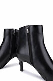Tamer Tanca Kadın Hakiki Deri Siyah Deri Topuklu Bot 1081 5411 BN BOT SK25-26 SIYAH DR