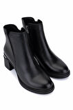 Tamer Tanca Kadın Hakiki Deri Siyah Deri Topuklu Bot 1164 25594 BN BOT SK25-26 SIYAH DR