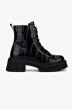 Valmenti Kadın Deri & Tekstil Siyah Kroko Casual Bot 625 106 BN BOT SK25-26 SIYAH KROKO
