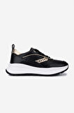 Valmenti Kadın Hakiki Deri Siyah Sneakers & Spor Ayakkabı 04 401 BN AYK SK25-26 SYH/LIGHT GOLD