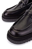 Tamer Tanca Erkek Hakiki Deri Siyah Loafer Ayakkabı 771 65446 ERK AYK SK25-26 SIYAH SPR